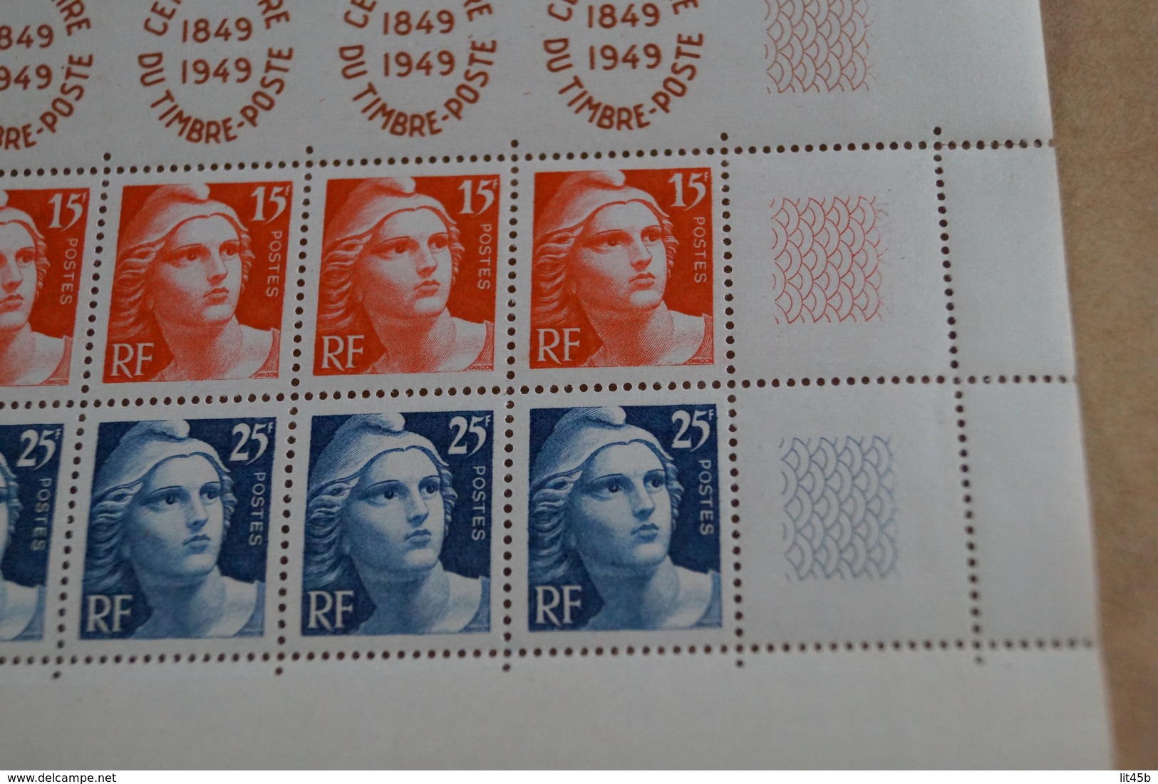 France,N°__830 A 833 CENTENAIRE DU TIMBRE EN FEUILLE DE 40 TIMBRES NEUFS** 1949 - Neufs