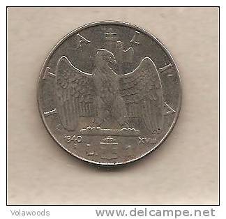 Italia - Moneta Circolata Da 1 Lira "Impero" Antimagnetica - 1940 - 1900-1946 : Vittorio Emanuele III & Umberto II