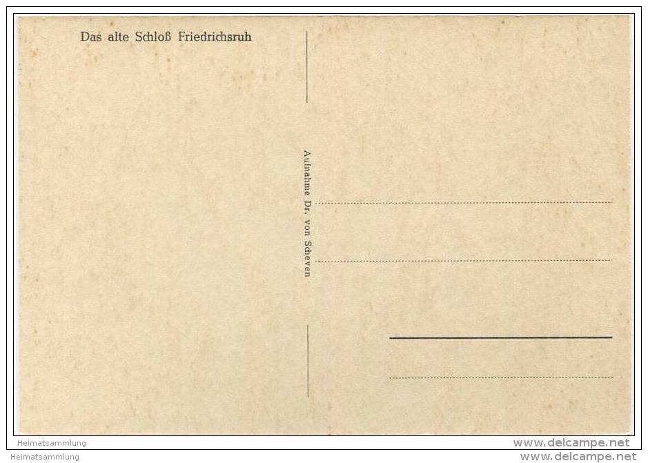 Das Alte Schloss Friedrichsruh - AK Grossformat - Friedrichsruh