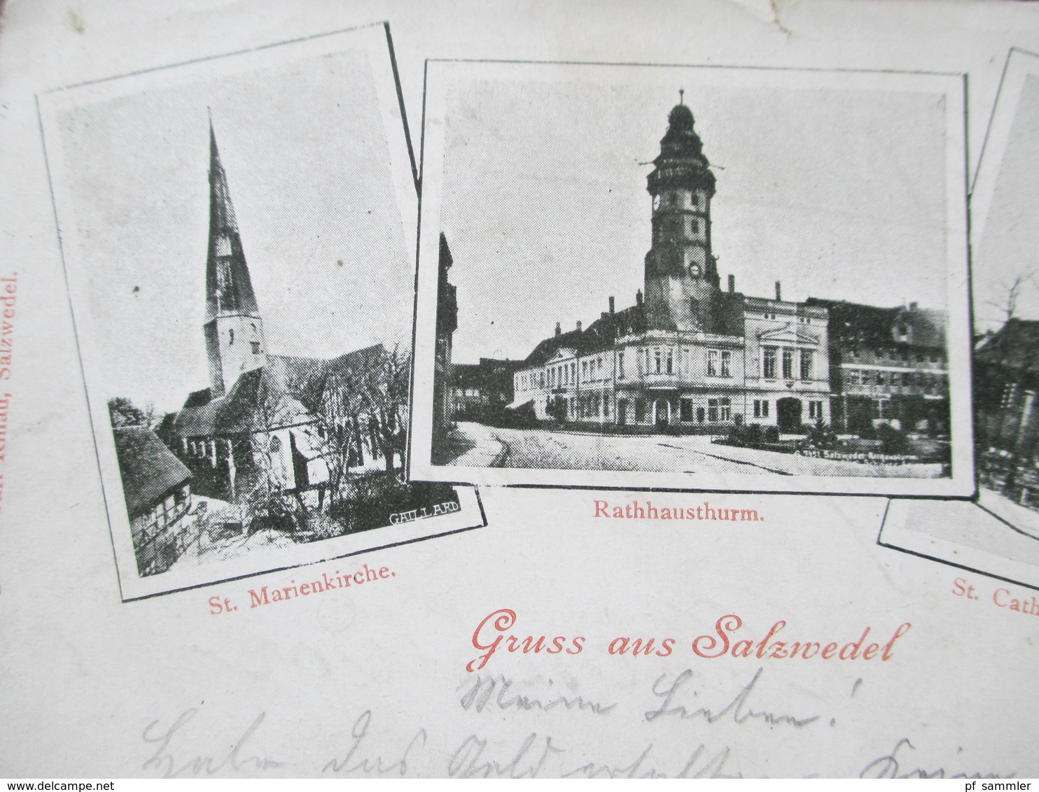 AK Mehrbildkarte Gruss Aus Salzwedel 1915 Verlag Von Carl Rinau, Salzwedel. St. Marienkirche / St. Catharinenkirche - Salzwedel