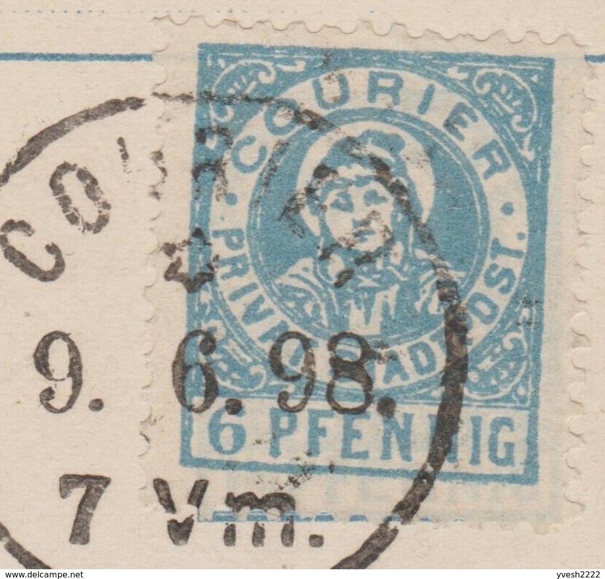 München 1898, Privatpost Courier Ganzsache. Deux Moines Remplissant Des Bouteilles De Vin Fût Péché Gourmandise Grützner - Vins & Alcools