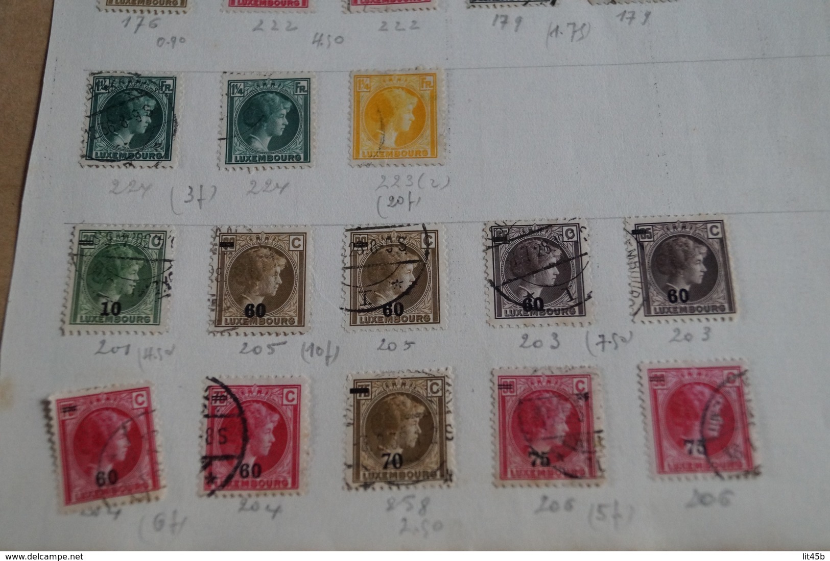 Collection Luxembourg ,très belles séries de 95 timbres anciens,collector