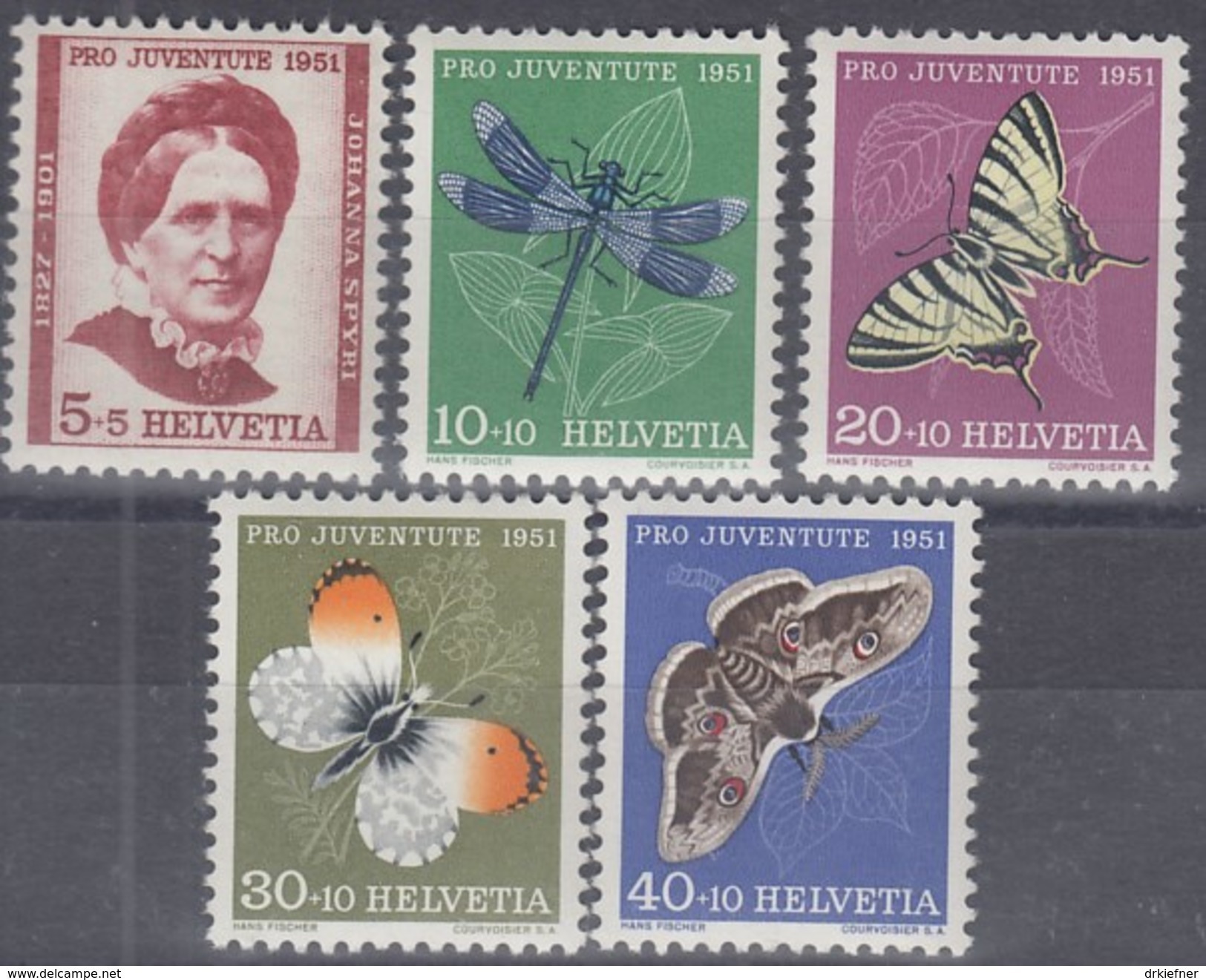 SCHWEIZ  561-565, Postfrisch **, Pro Juventute: Insekten 1951 - Ungebraucht