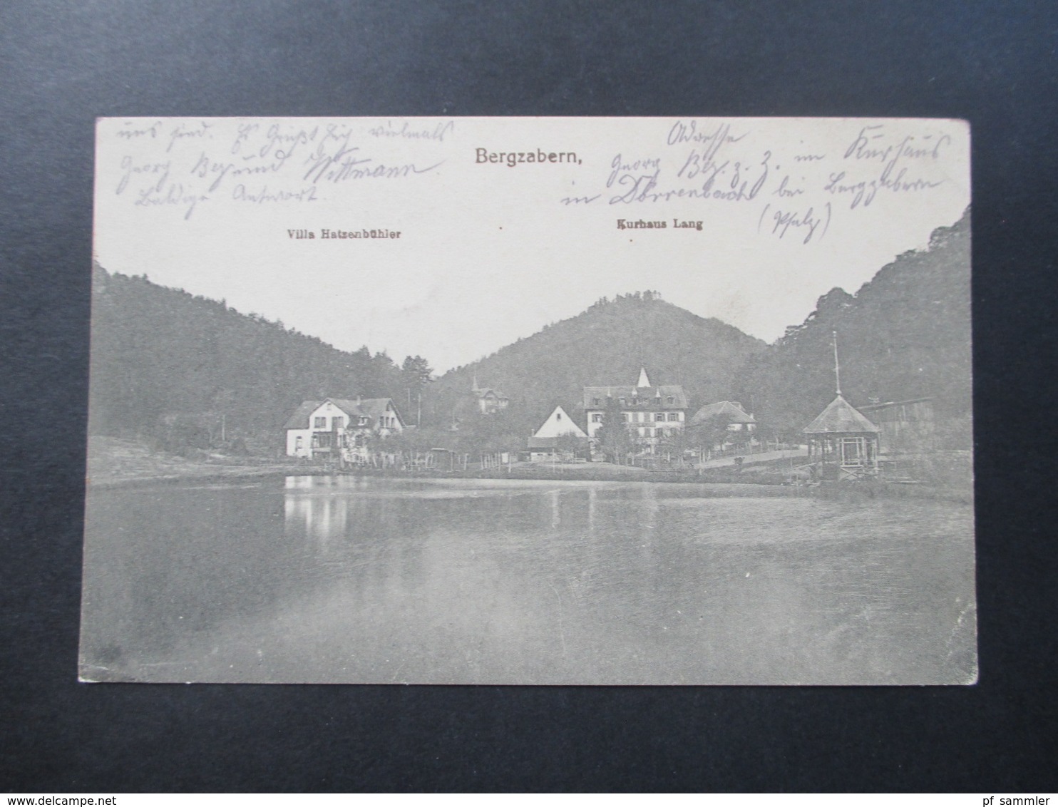 AK 1918 Bergzabern Villa Hatzenbühler Und Kurhaus Lang. Verlag Von Eugen L. Kuntz - Bad Bergzabern