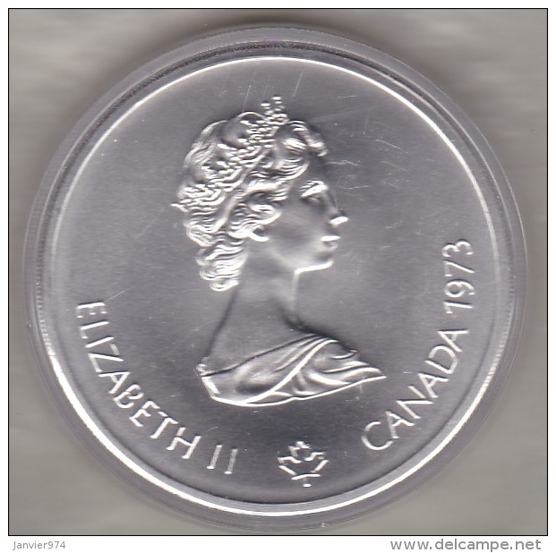 Canada 10 Dollars 1973 JO Montréal 1976 Vue Sur Montréal, Argent  Unc Dans Sa Capsule - Canada