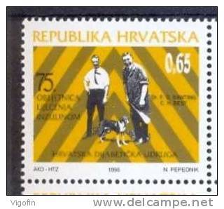 HR 1996-ZZ88 75A°INSULIN ISOLIRE, CROATIA-HRVATSKA, 1v, MNH - Croacia