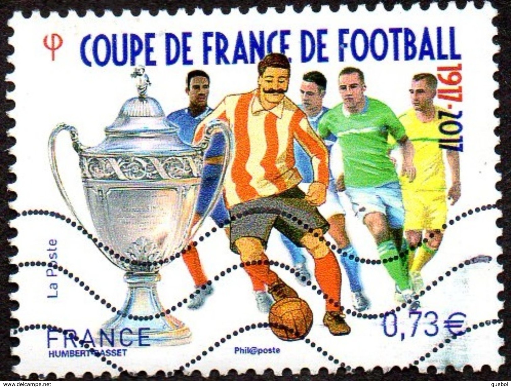 Oblitération Moderne Sur Timbre De France N° 5145 Coupe De Football, 100ème édition - Oblitérés