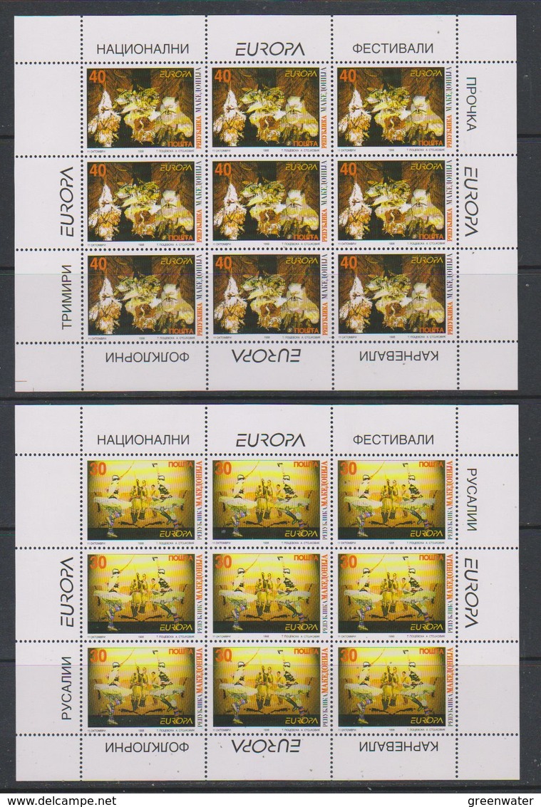 Europa Cept 1998 Macedonia  2v Sheetlets ** Mnh (39253) - 1998