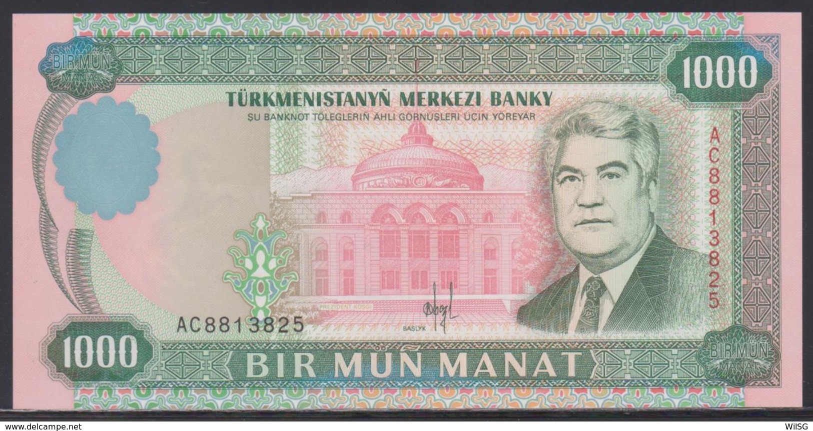 Turkmenistan 1000 Manat 1995 UNC - Turkménistan