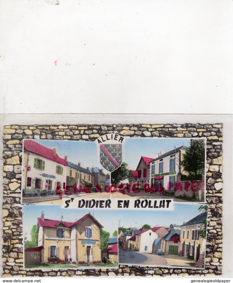 03- SAINT DIDIER EN ROLLAT - LA RUE PRINCIPALE - ROUTE DE LORIGES-LA POSTE -CAFE NEURY-  RUE PRINCIPALE- 1953 - Autres & Non Classés