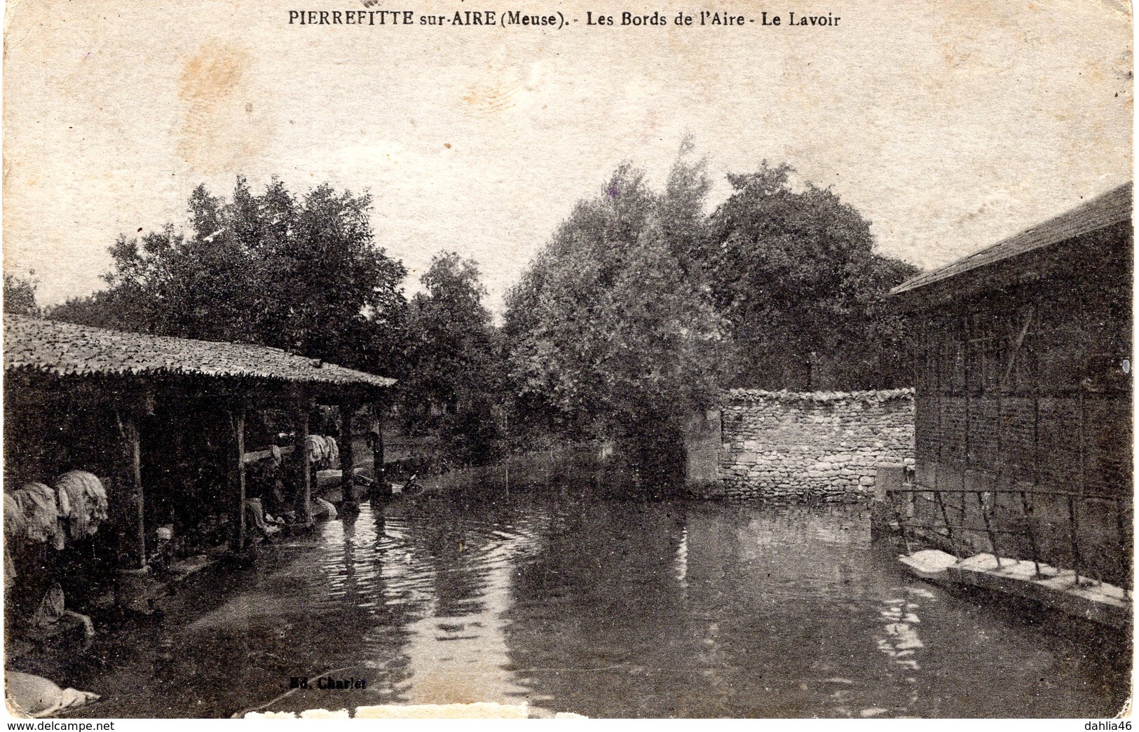 NW_cpa 55_PIERREFITTE SUR AIRE - Les Bords De L'Aire - Le Lavoir, Petite Animation Lavandières - Pierrefitte Sur Aire