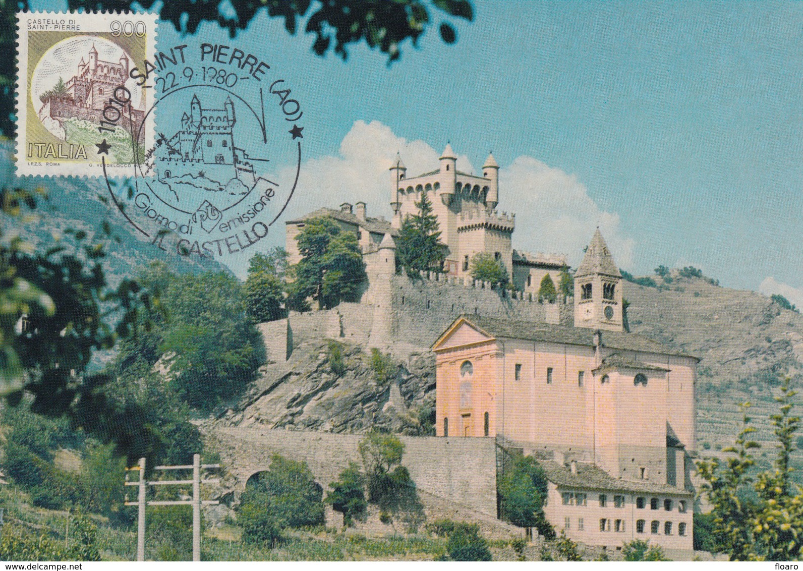 Carte-Maximum ITALIE N°Yvert 1455 / Château De Saint-Pierre - Maximum Cards