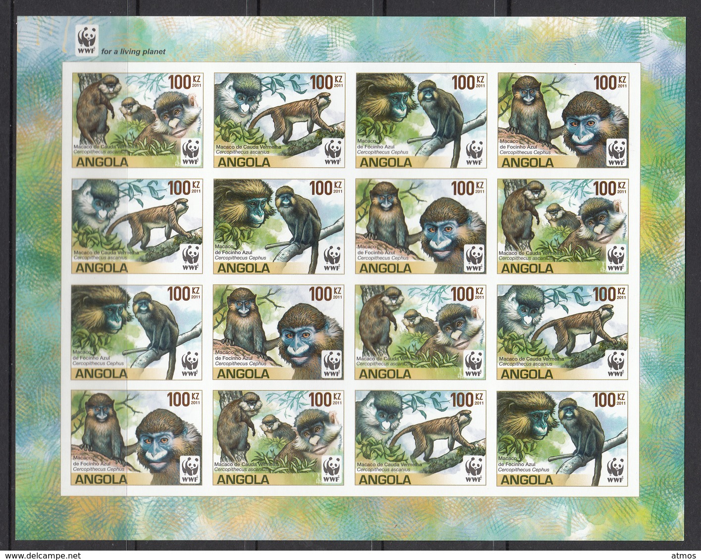 Angola MNH Michel Nr 1851/61 From 2011 WWF / Catw 32.00 EUR - Angola