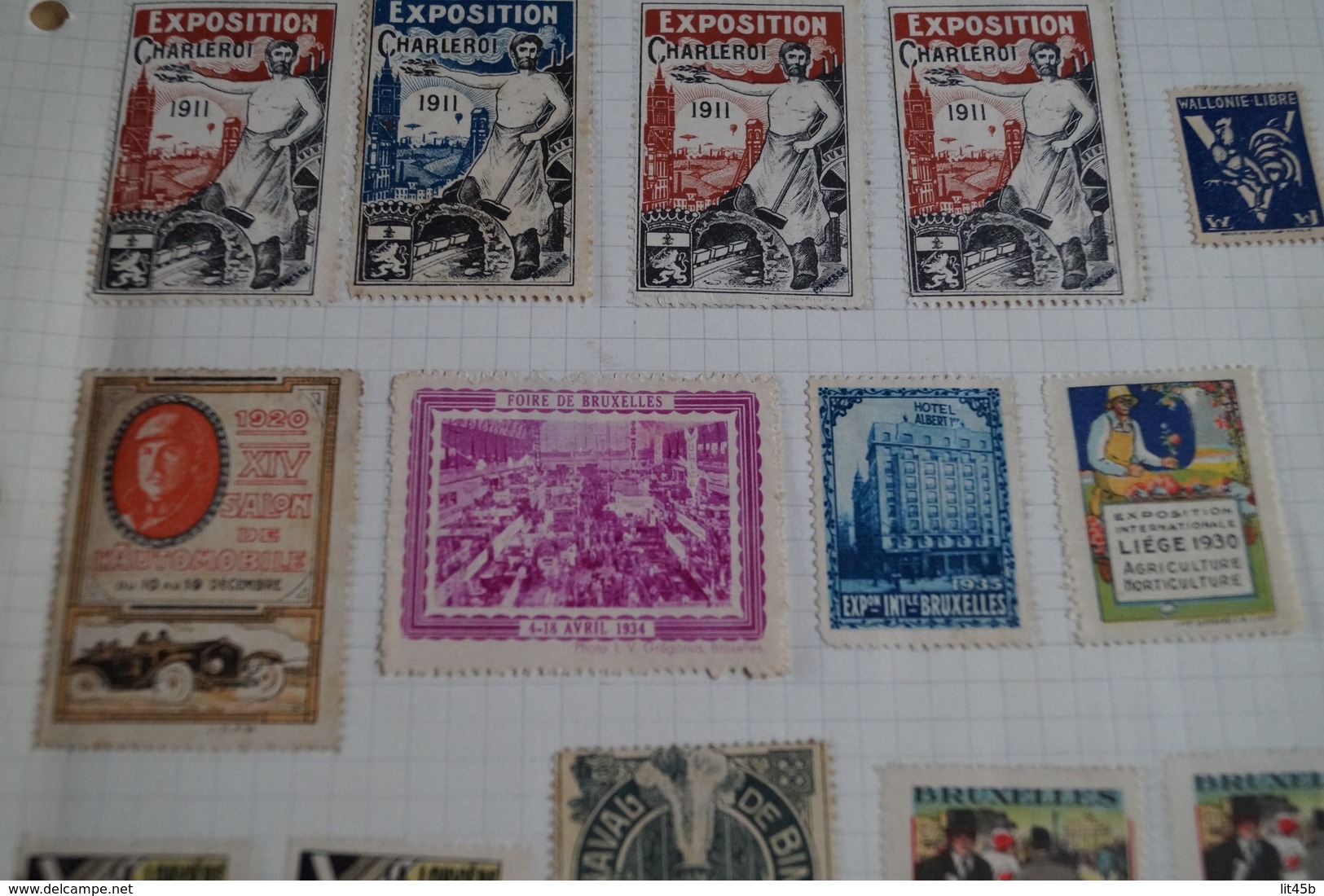 18 Timbres Publicitaire,Expo De Bruxelles,Charleroi Et Autres Divers,1911-1925,collector,collection - Otros & Sin Clasificación