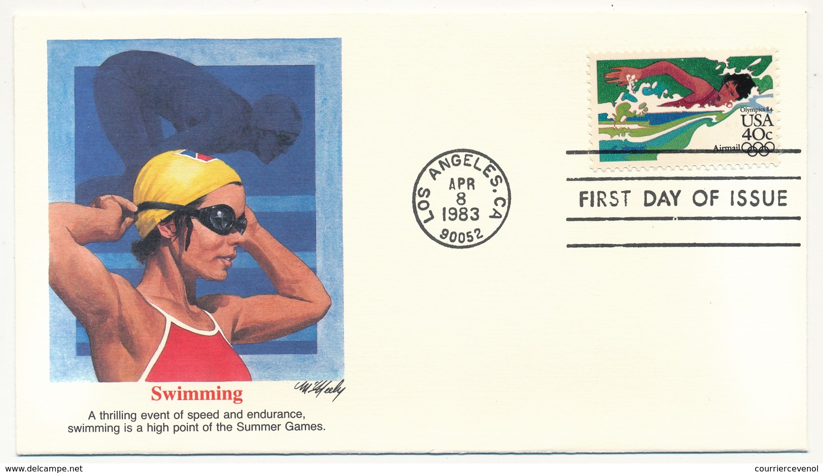 ETATS UNIS - 5 Enveloppes FDC - Jeux Olympiques De Los Angeles - Premier Jour 8 Avril 1983 (2 Séries) - Ete 1984: Los Angeles
