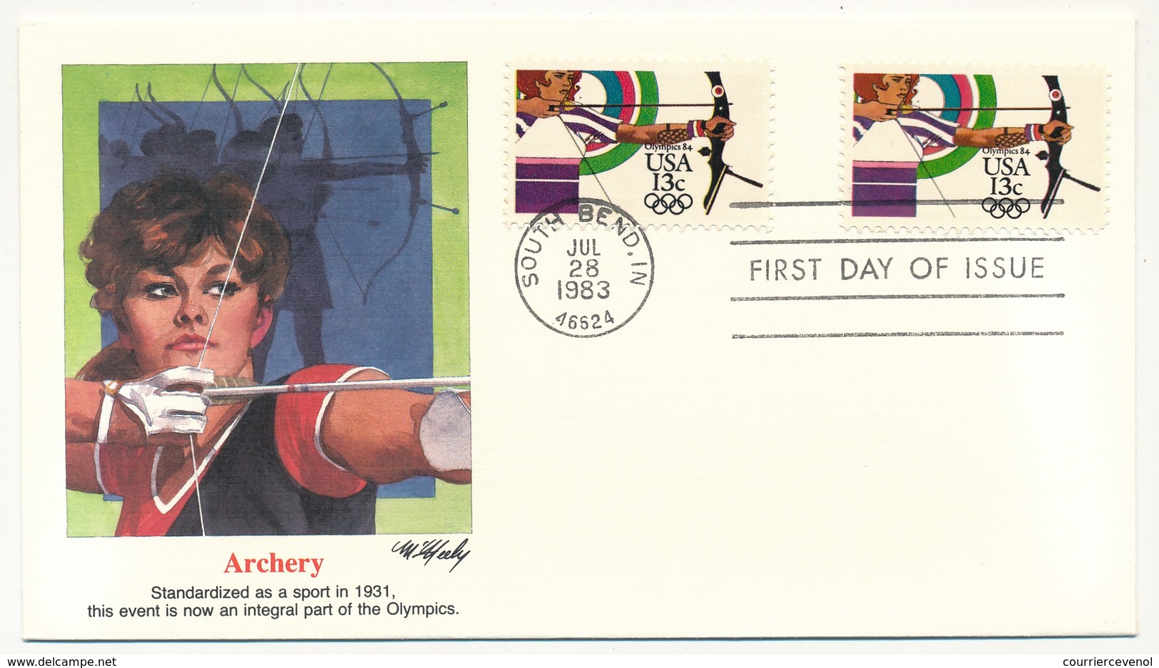 ETATS UNIS - 5 Enveloppes FDC - Jeux Olympiques De Los Angeles - Premier Jour 28 Juillet 1983 (2 Séries) - Estate 1984: Los Angeles