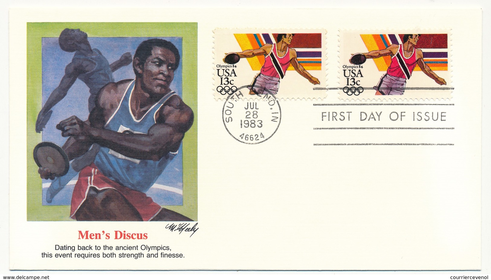 ETATS UNIS - 5 Enveloppes FDC - Jeux Olympiques De Los Angeles - Premier Jour 28 Juillet 1983 (2 Séries) - Sommer 1984: Los Angeles