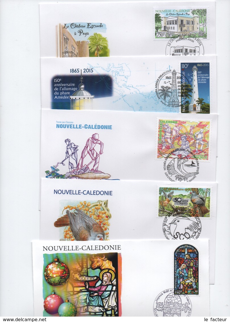 K05 Nouvelle Calédonie Lot De FDC Année 2015 ( 2eme Semestre) - FDC