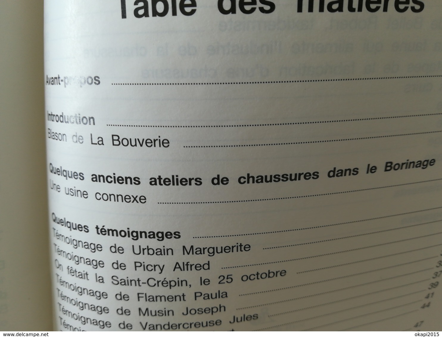 LE BORINAGE ET LA CHAUSSURE UNE HISTOIRE D AMOUR DRAMATIQUE ... PAR VOLAND AN 1986 LIVRE RÉGIONALISME WALLONIE HAINAUT