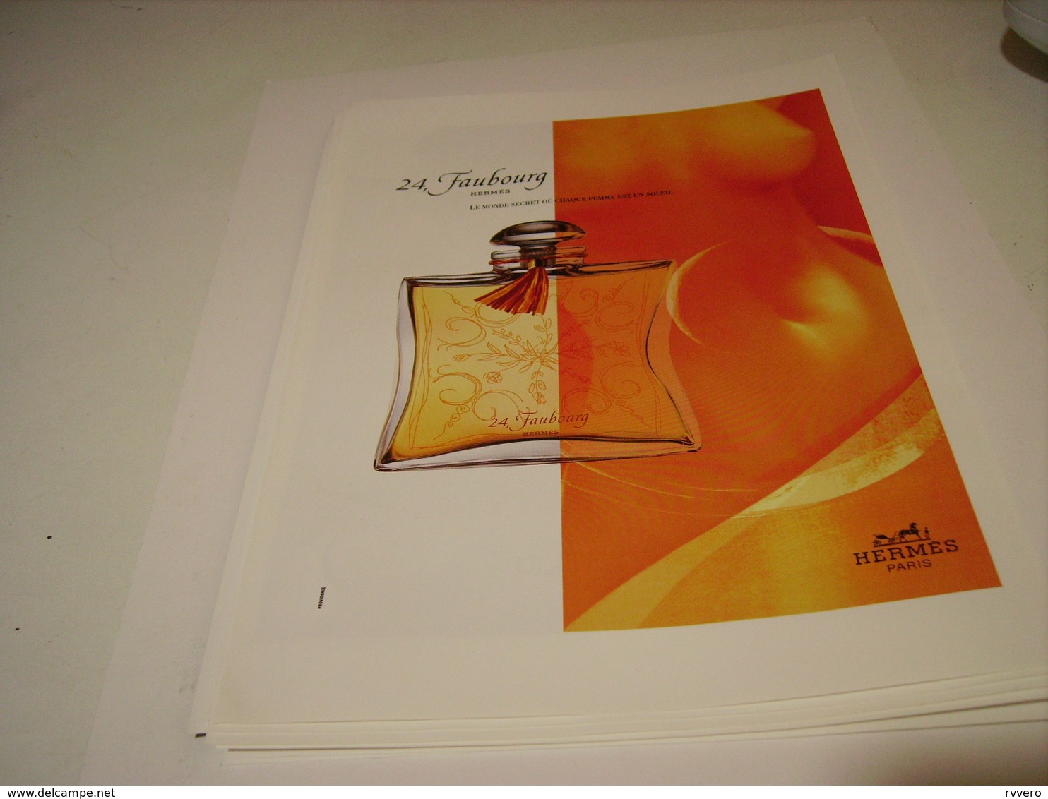 ANCIENNE AFFICHE  PUBLICITE PARFUM 24 FAUBOURG DE HERMES 1995 - Autres & Non Classés