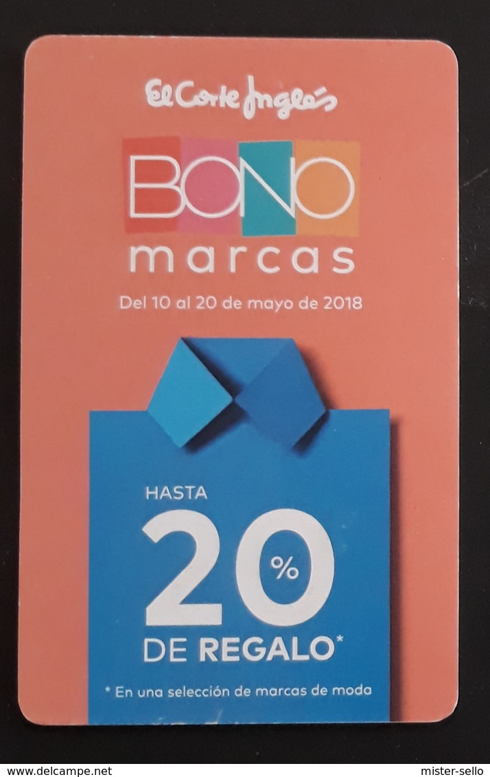 ESPAÑA TARJETA BONO MARCAS EL CORTE INGLÉS. - Otros & Sin Clasificación