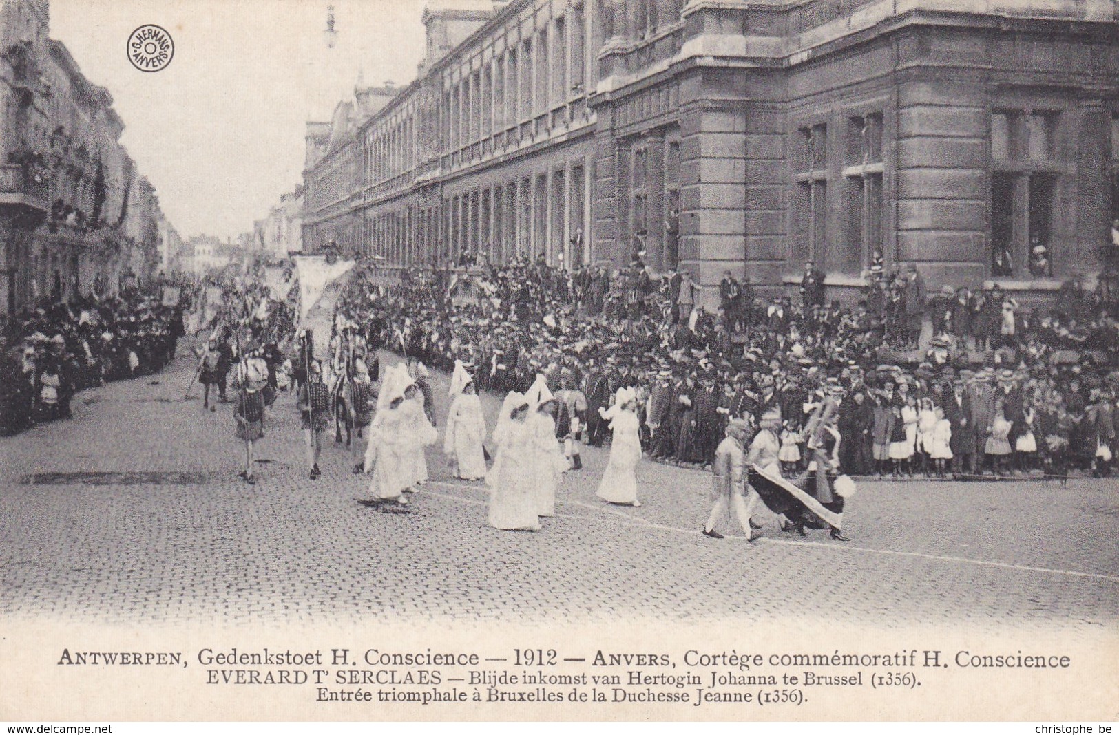 Antwerpen,  Anvers, Gedenkstoet H Conscience 1912 (pk49288) - Antwerpen