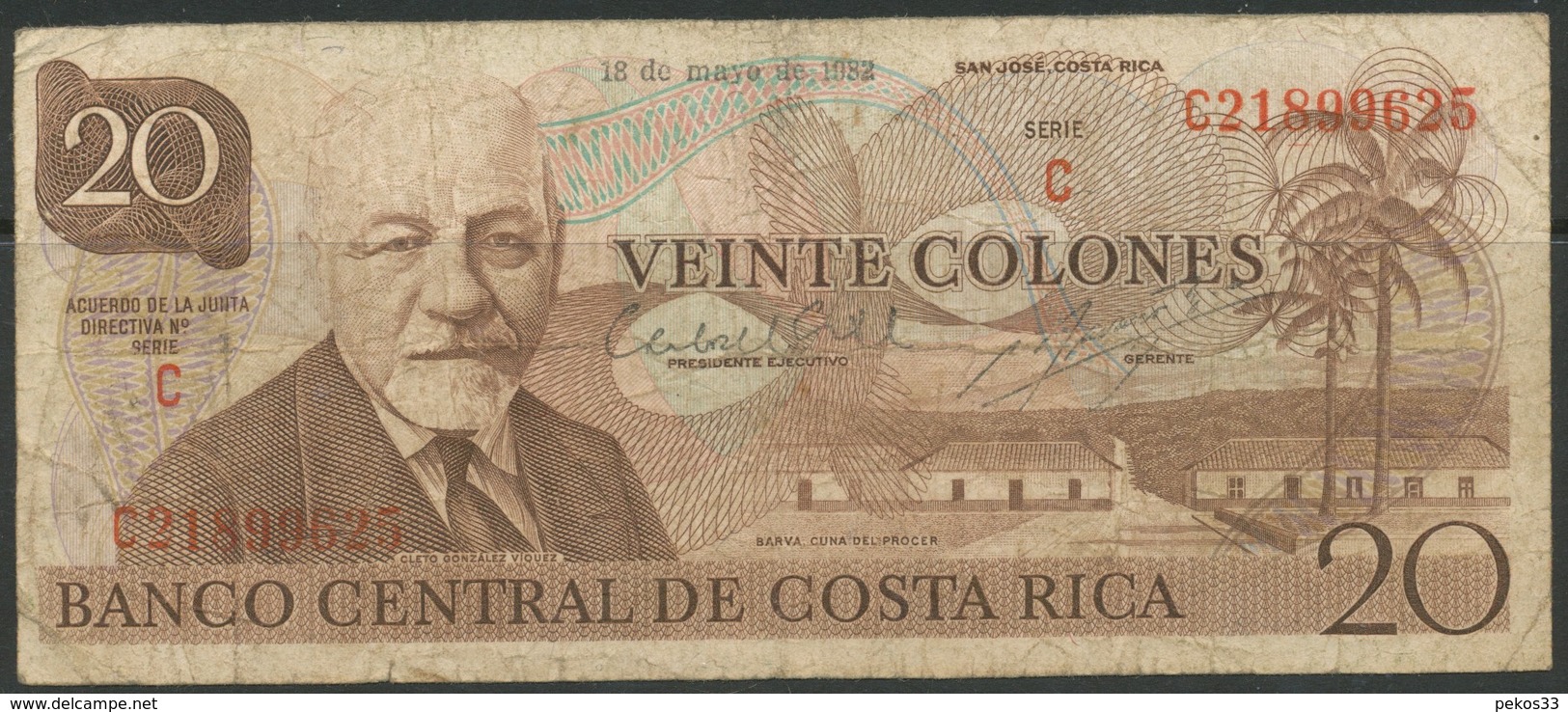 Costa Rica  Categories   Banknoten   Südamerika    Costa Rica 20 Colones - Other - America