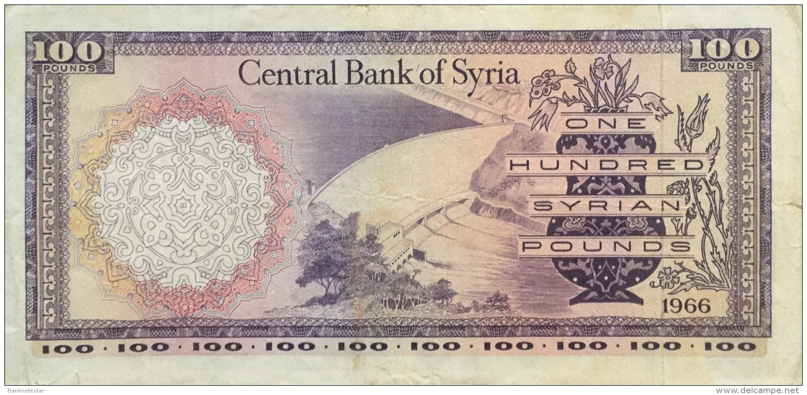 Syria 100 Pounds, P-98a (1966) Fine - Syrie