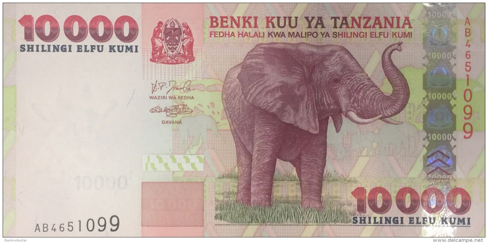 Tanzania 10.000 Shilingi, P-39 (2003) UNC - Tanzania