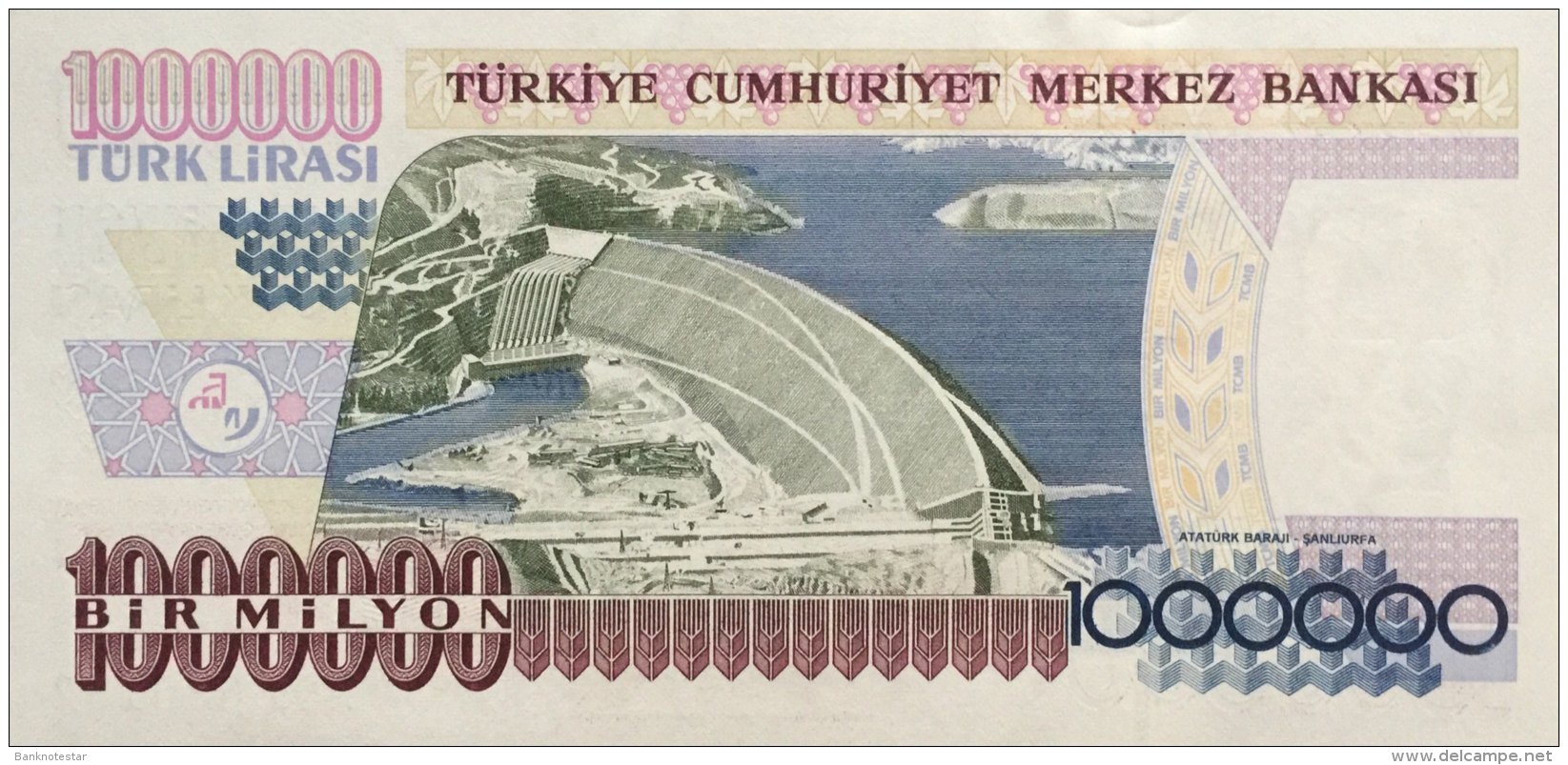 Turkey 1 Mio. Lirasi  P-209c (1995) UNC - Türkei