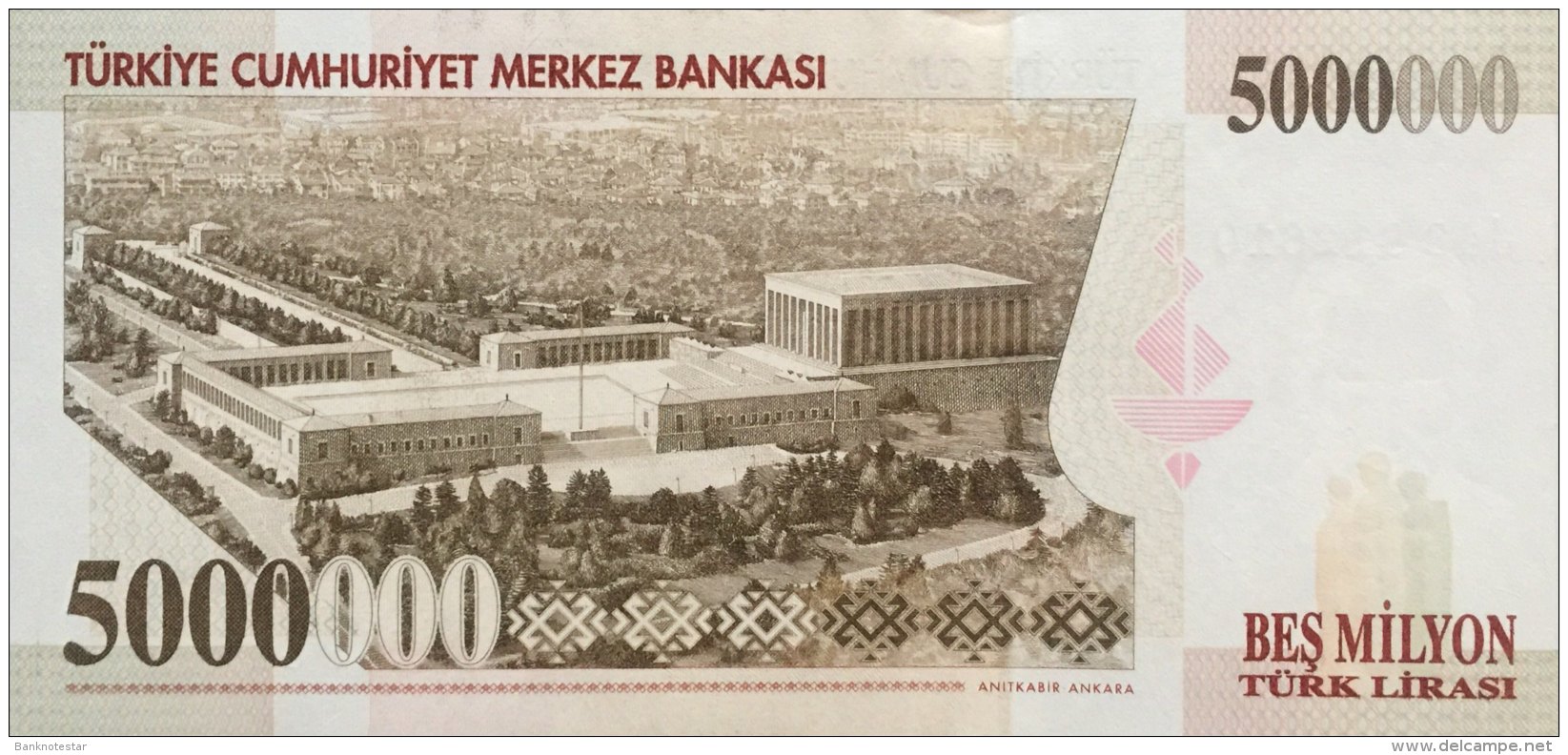 Turkey 5 Mio. Lirasi  P-210 (1997) UNC - Türkei