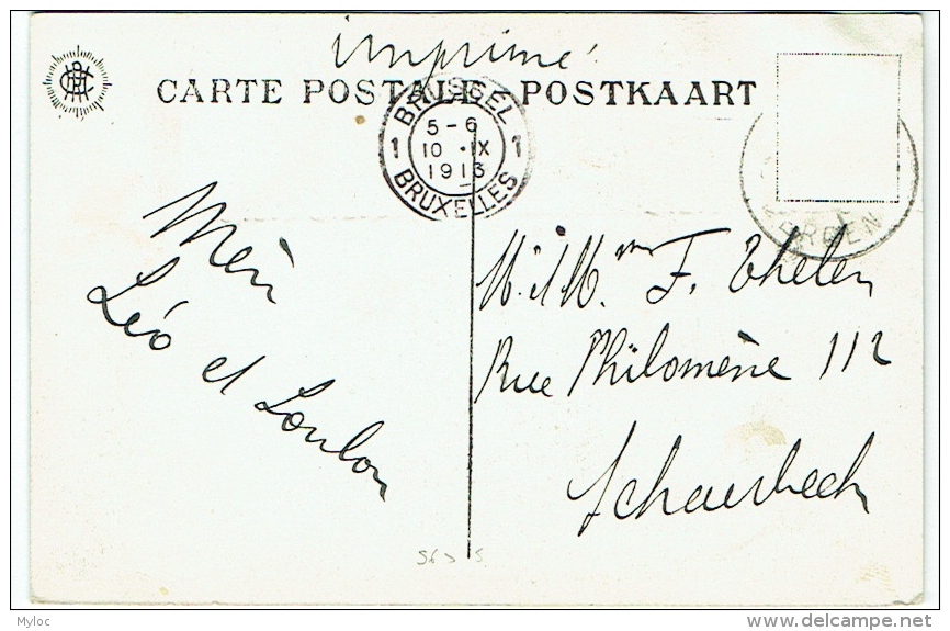 Mons. Joyeuse Entrée De S.M.Roi Albert, 7 Septembre 1913. Visite De L'Hôtel De Ville, Reçu Par Le Bourgmestre - Mons