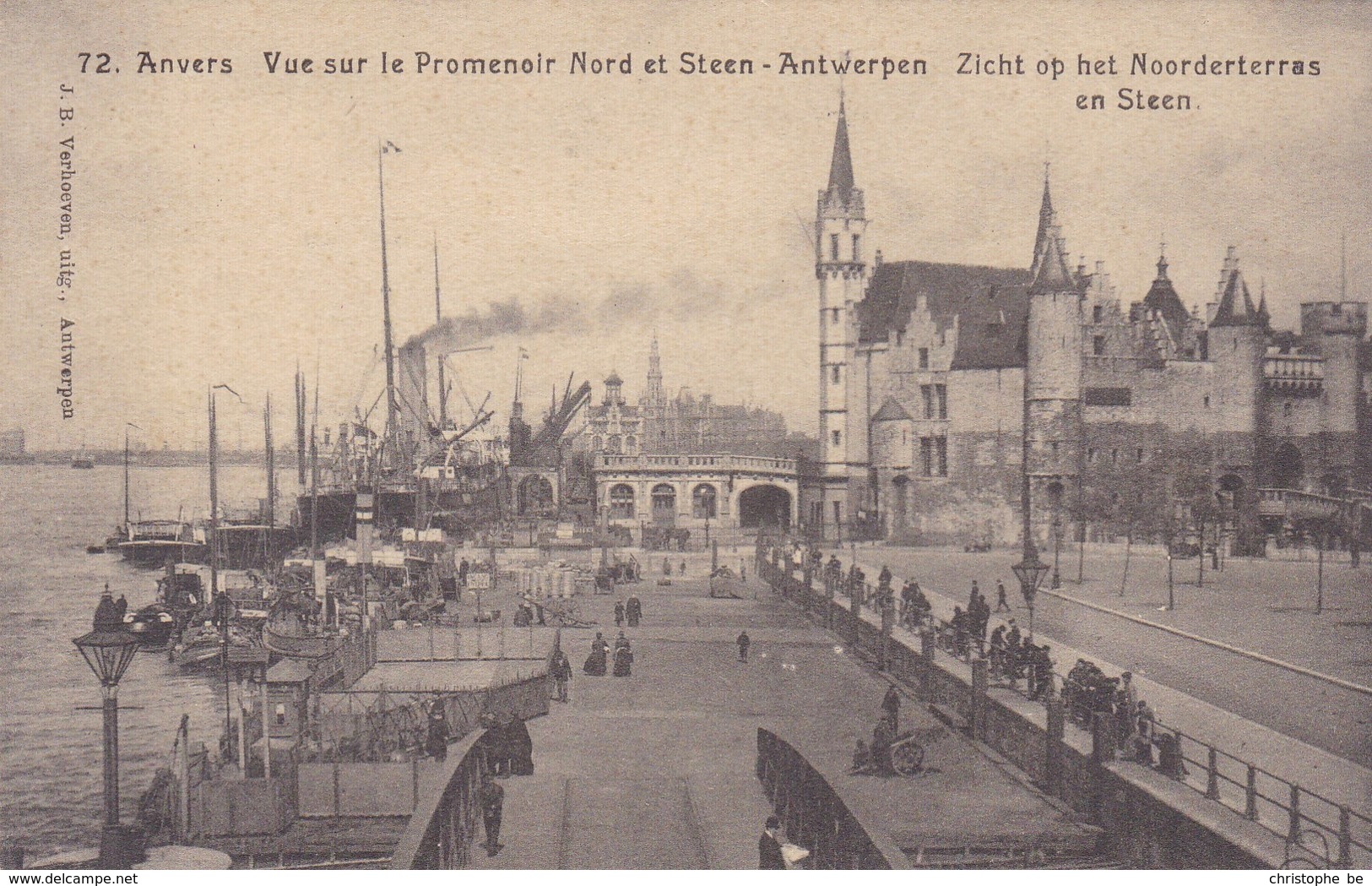 Antwerpen,  Anvers, Zicht Op Het Noorderterras En Steen (pk49336) - Antwerpen