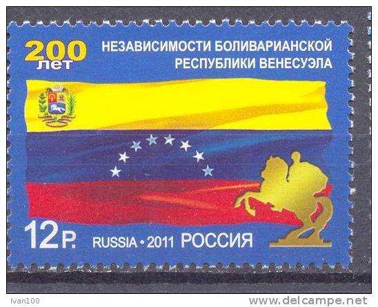 2011. Russia, 200y Of Republic Of Venezuela,1v, Mint/** - Nuevos