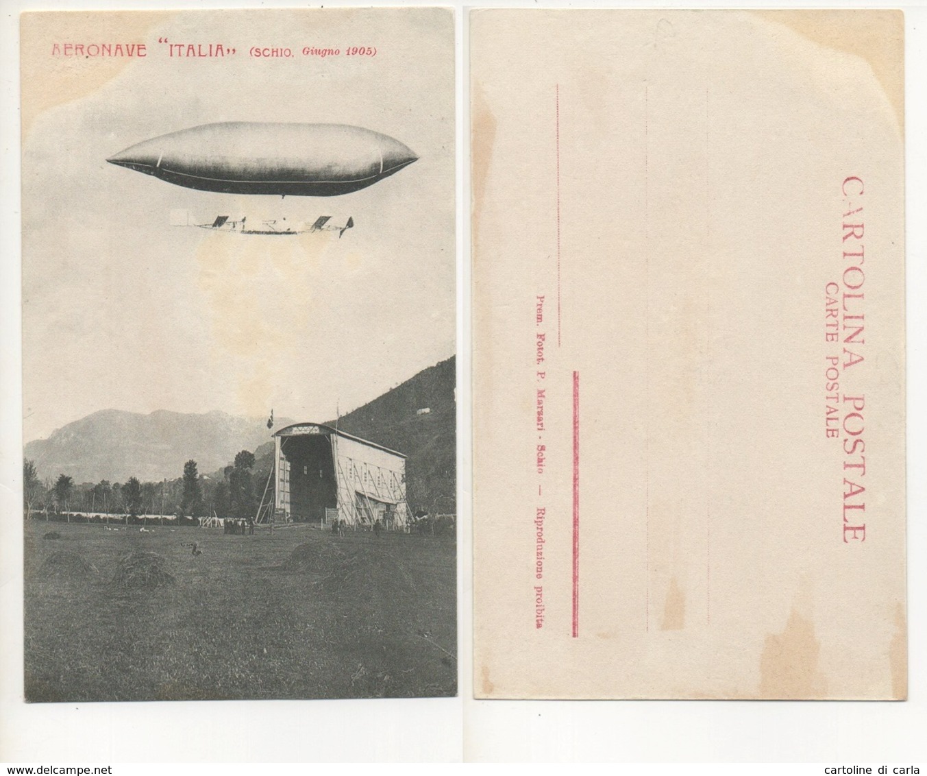 AERONAVE " ITALIA " ( SCHIO, GIUGNO 1905 ) #1 - Zeppeline