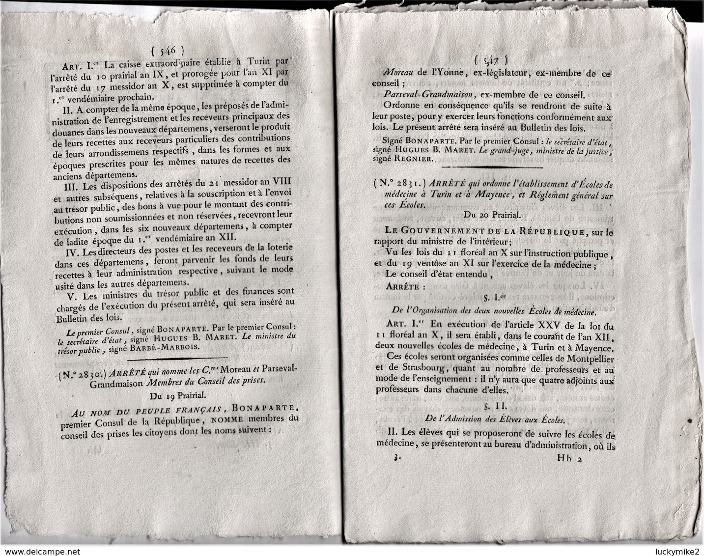 Early French Republic 16  Page Booklet, Mainly On Medicine.  Ref 0543 - Historical Documents