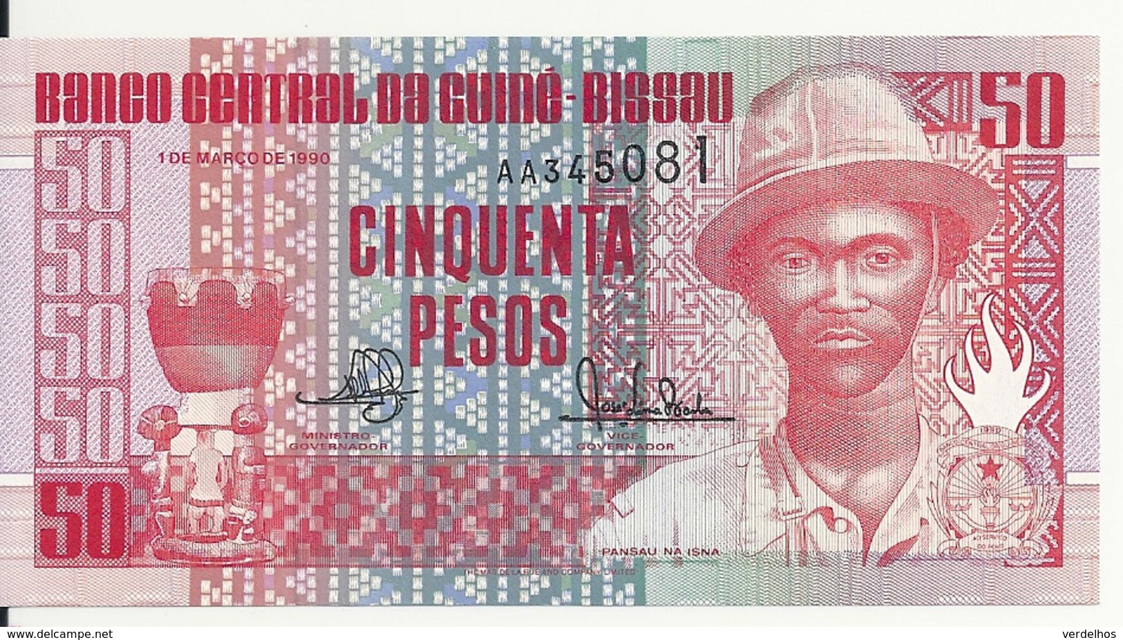 GUINEE-BISSAU 50 PESOS 1990 UNC P 10 - Guinea-Bissau