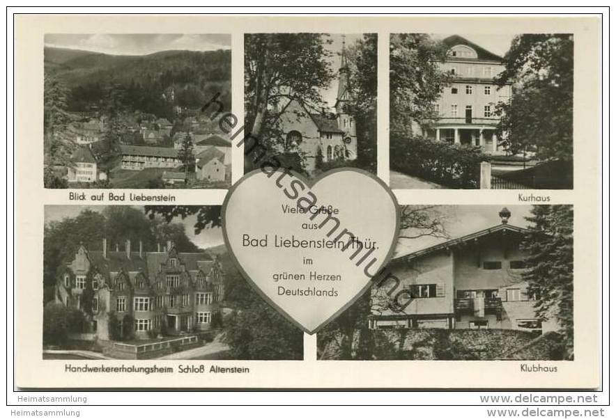 Bad Liebenstein - Schloss Altenstein - Klubhaus - Kurhaus - Foto-AK 1956 - Bad Liebenstein