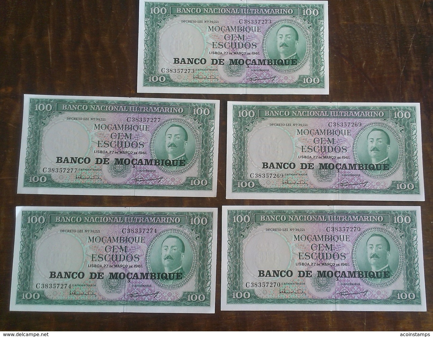 MOZAMBIQUE LOT UNC BANKNOTES NOTES - Zaire