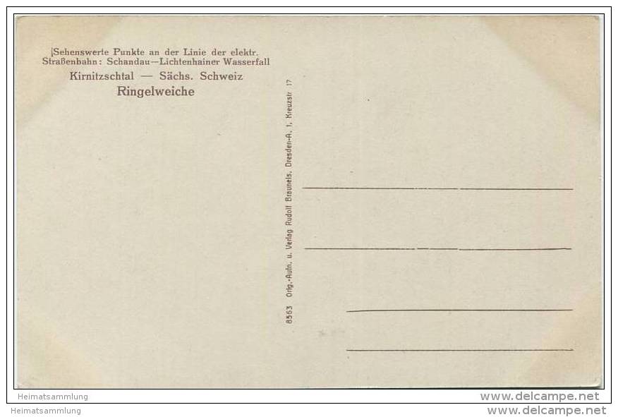 Kirnitzschtal - Ringelweiche - Strassenbahn - Kirnitzschtal