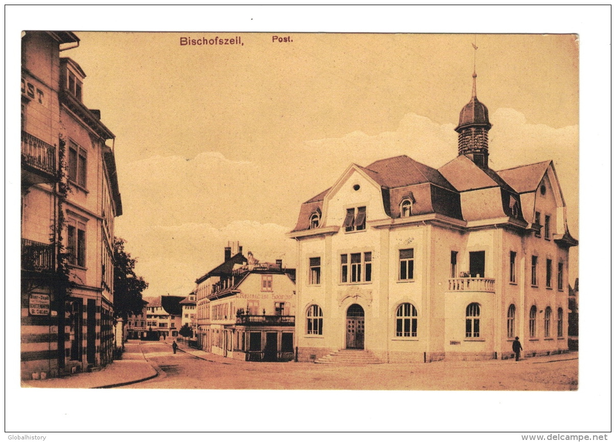 DE1162  SWITZERLAND  THURGAN  BISCHOFSZELL  POST  POSTCARD - Bischofszell