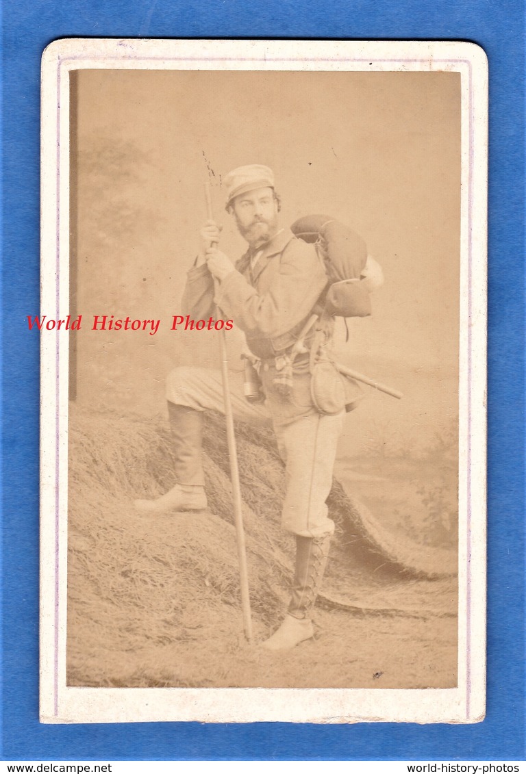 Photo Ancienne CDV Vers 1870 - TOULOUSE / PERPIGNAN - Portrait Alpiniste / Montagnard - Pyrénées - Anciennes (Av. 1900)