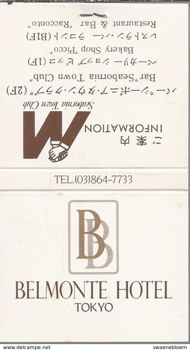 Lucifermapje. BELMONTE HOTEL TOKYO. Bar Seabornia Town Club. Matchbook. Pochette D'Allumettes, Luciferdoos. - Luciferdozen