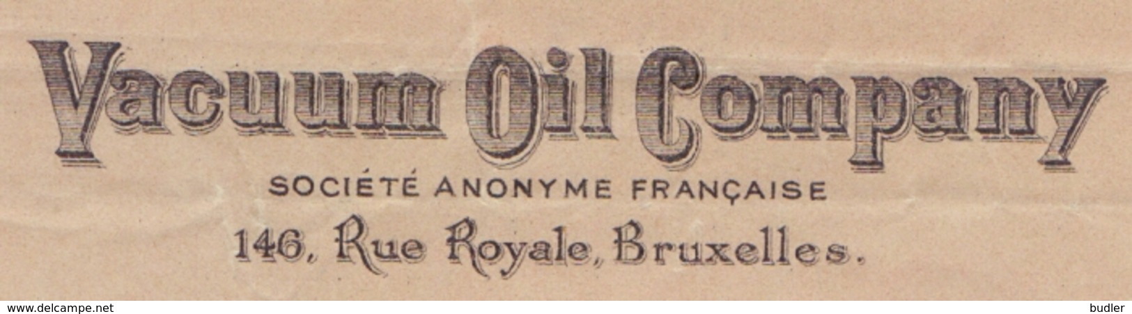 1911: Wissel Van/Traite De ## VACUUM OIL COMPANY, 146, Rue Royale, Br. ##  Aan/vers ## Mr. H. Dubois, à Audegem-lez-T... - Lettres De Change