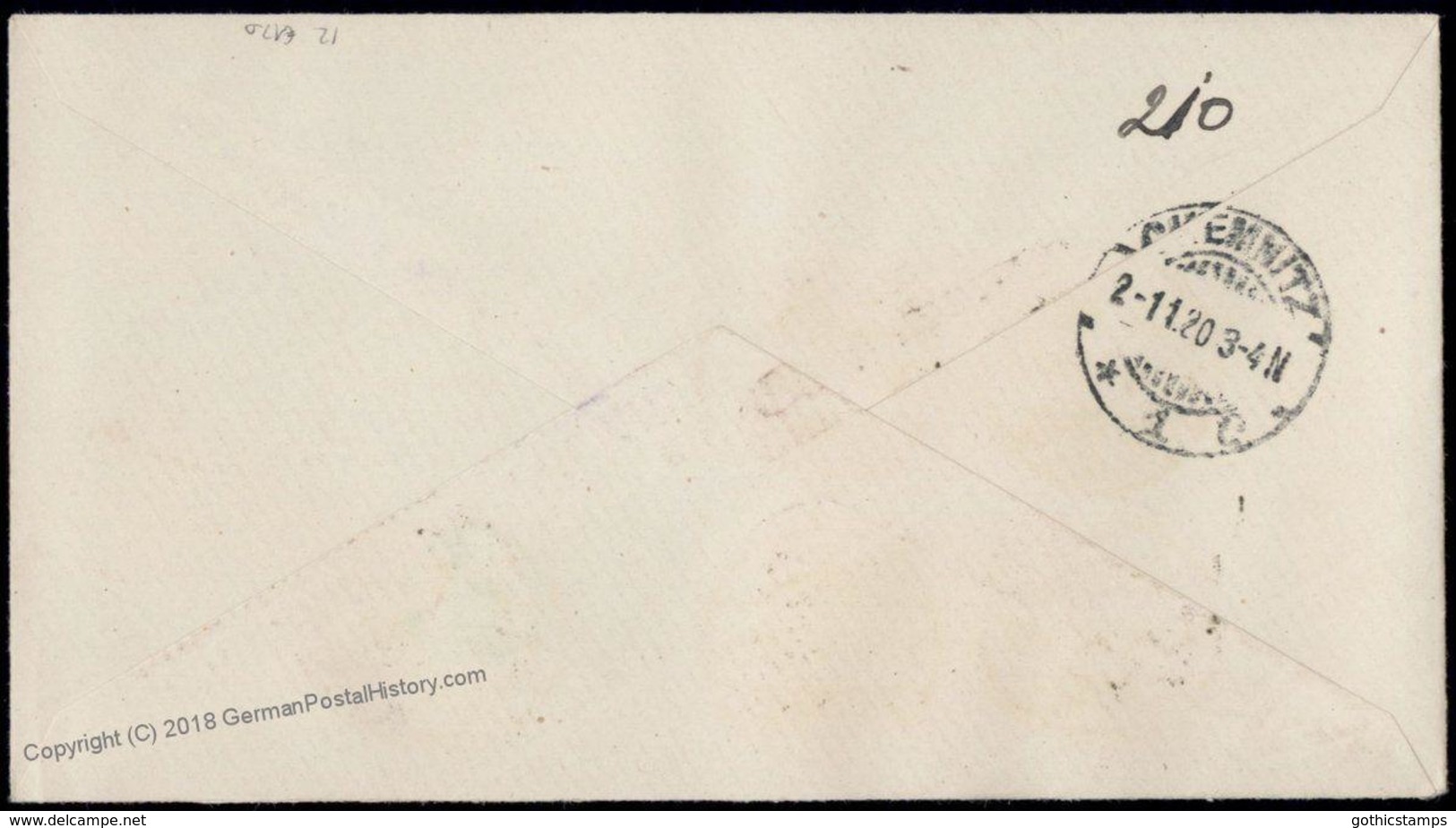 Danzig 1920 Poland Germany Michel 8 MeF Registered Express Cover 74456 - Other & Unclassified