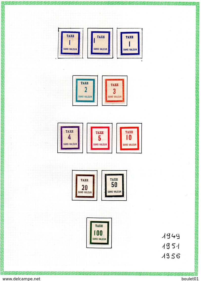 collection de timbres fictifs neufs sur charnières (attention adhérence sur quelques timbres 20 scans)