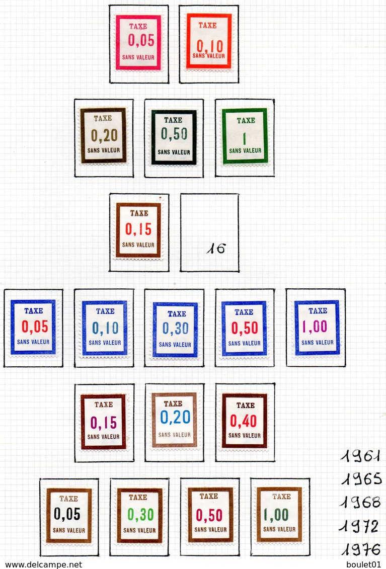 collection de timbres fictifs neufs sur charnières (attention adhérence sur quelques timbres 20 scans)