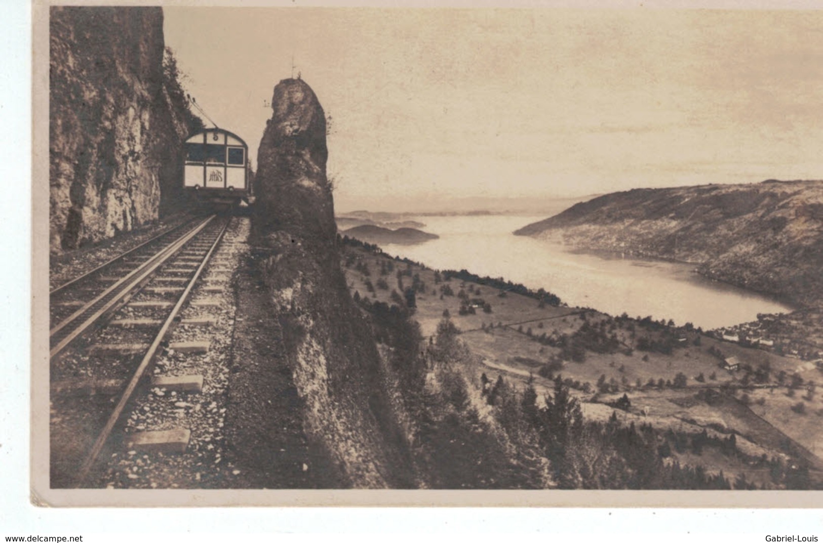 Arth-Rigi Bahn An Der Kräbelwand Blick G. Den Zugersee - 1931 - Arth
