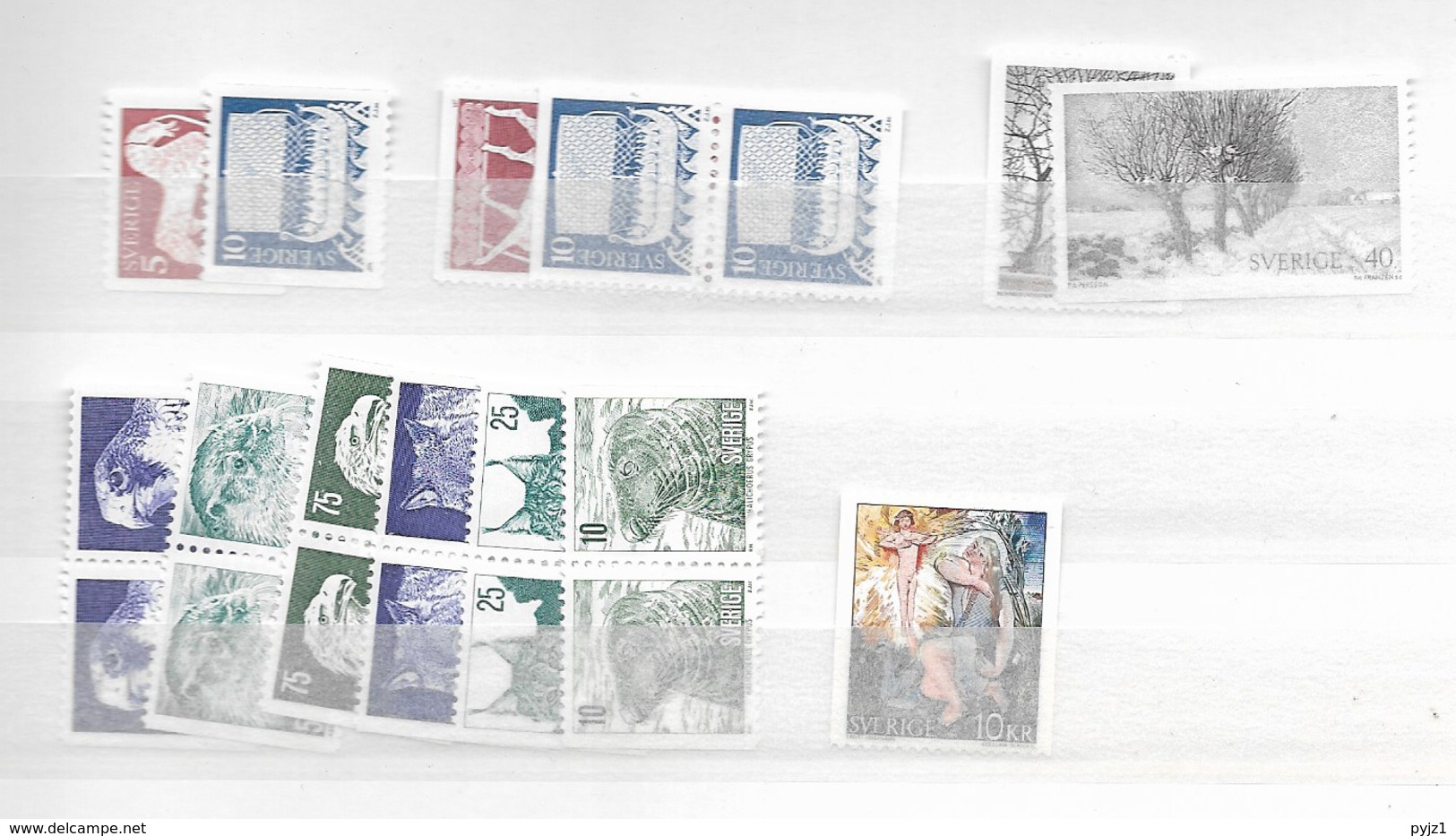 1973  MNH Sweden, Normal Paper Issued In 1977-78 - Années Complètes