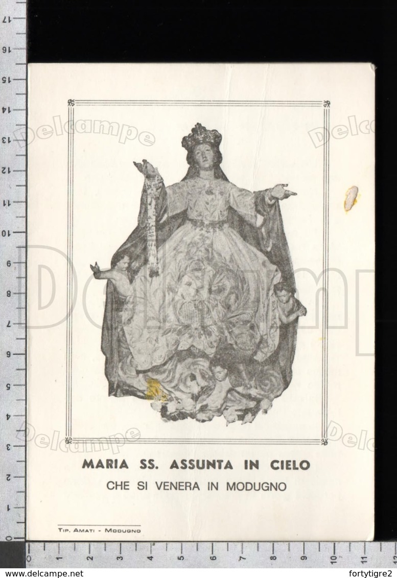 EM1740b MARIA ASSUNTA AL CIELO CHE SI VENERA IN MODUGNO APRIBILE Formato Cartolina - Religion & Esotericism